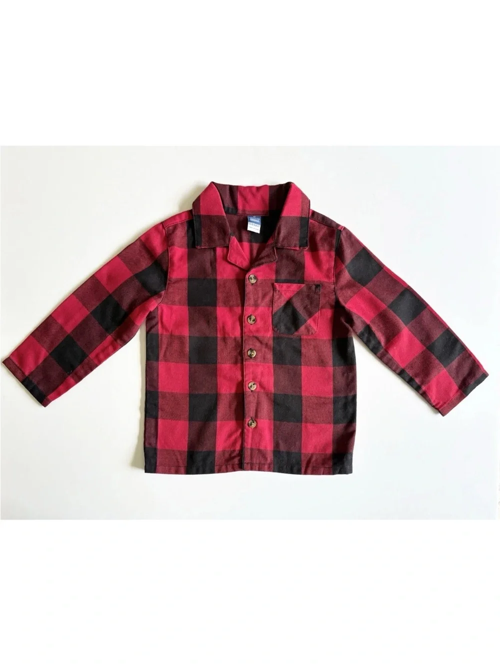 Old Navy Red and Black Buffalo Plaid Kids Pajama Set 3T Matching Family